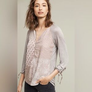 Anthropologie Patchwork Juliette Top by Tiny